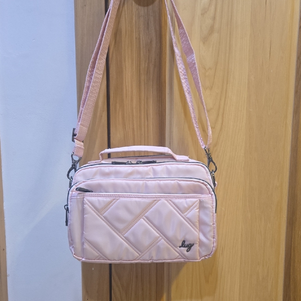Lug Light Pink Quilted Crossbody Bag